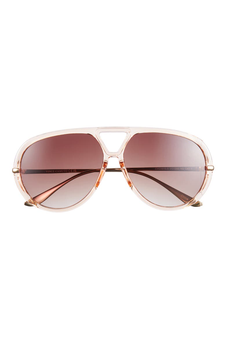Gradient Aviator Sunglasses, Main, color, BEIGE