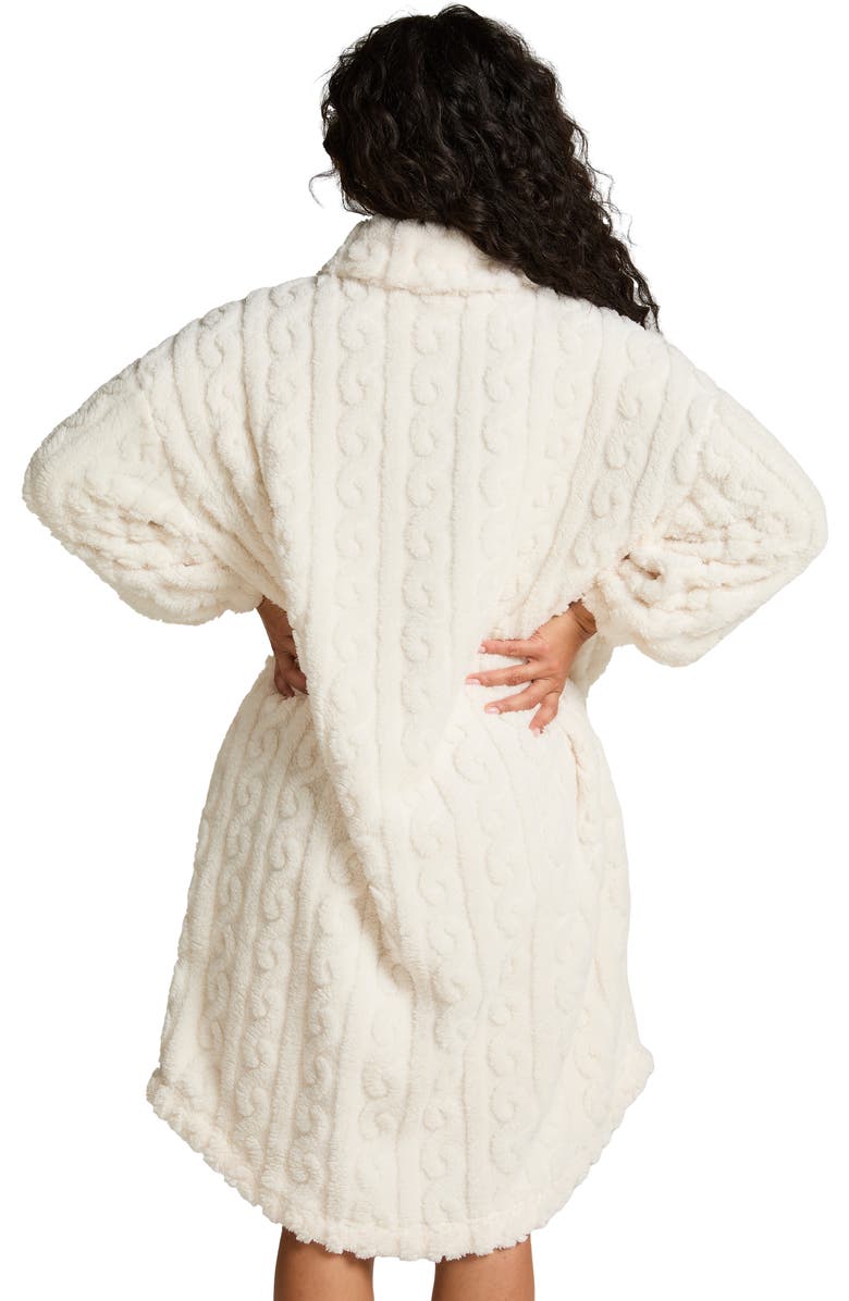 Hunkemöller Poncho Cable Fleece, Alternate, color, White