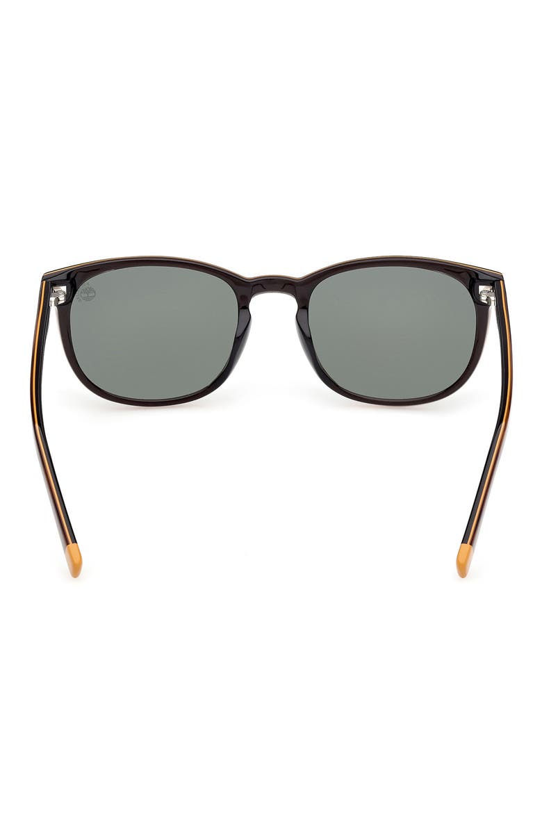 55mm Sunglasses, Alternate, color, BROWN HORN / GREEN POLARIZED