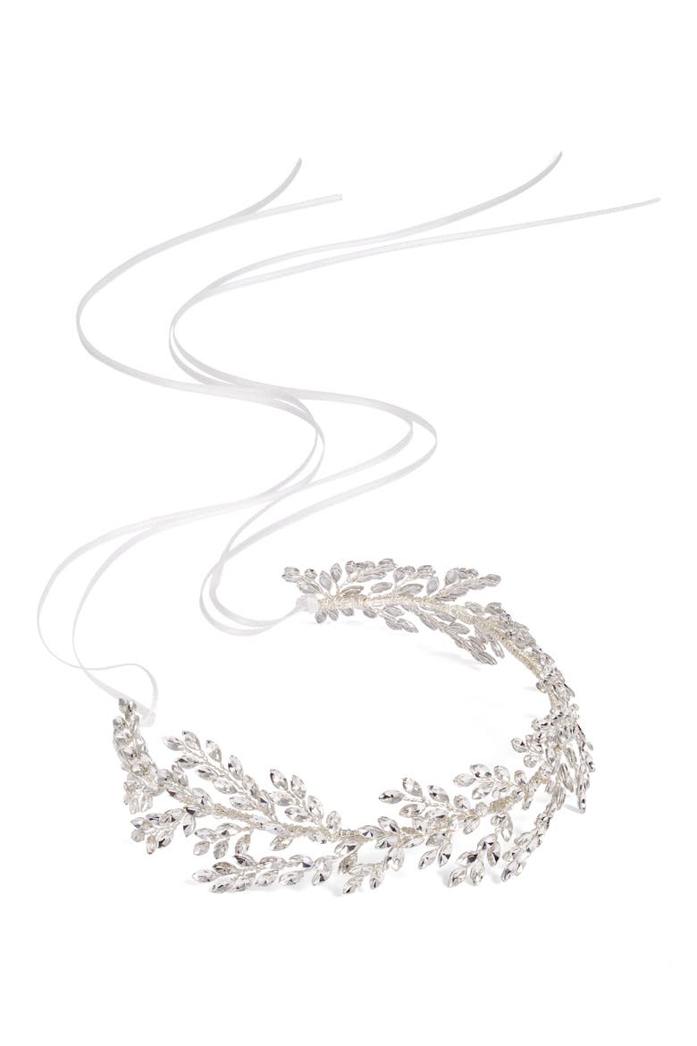 Kira Crystal Halo & Sash, Main, color, SILVER
