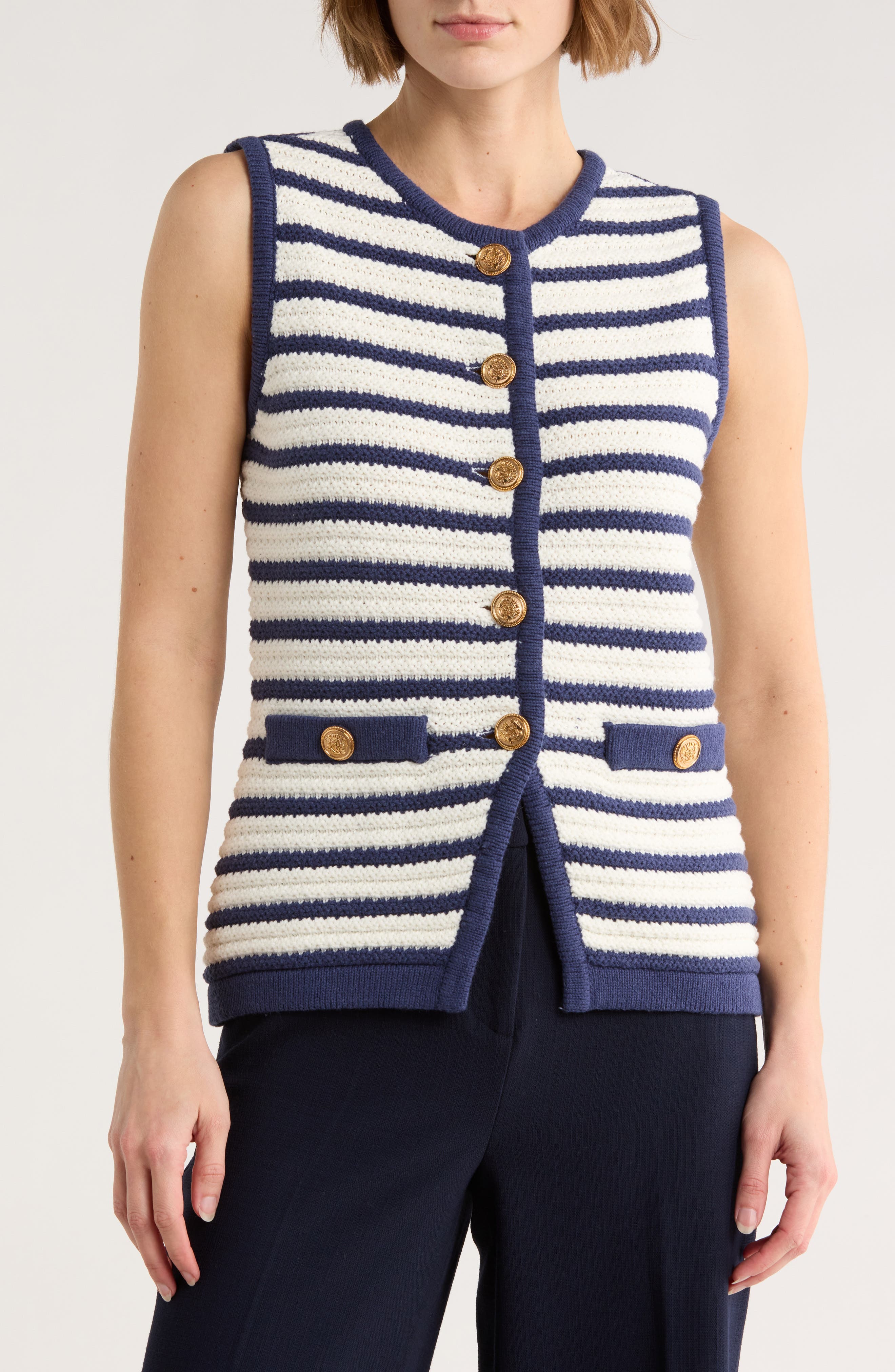 Buttoned Sweater Vest - image 5