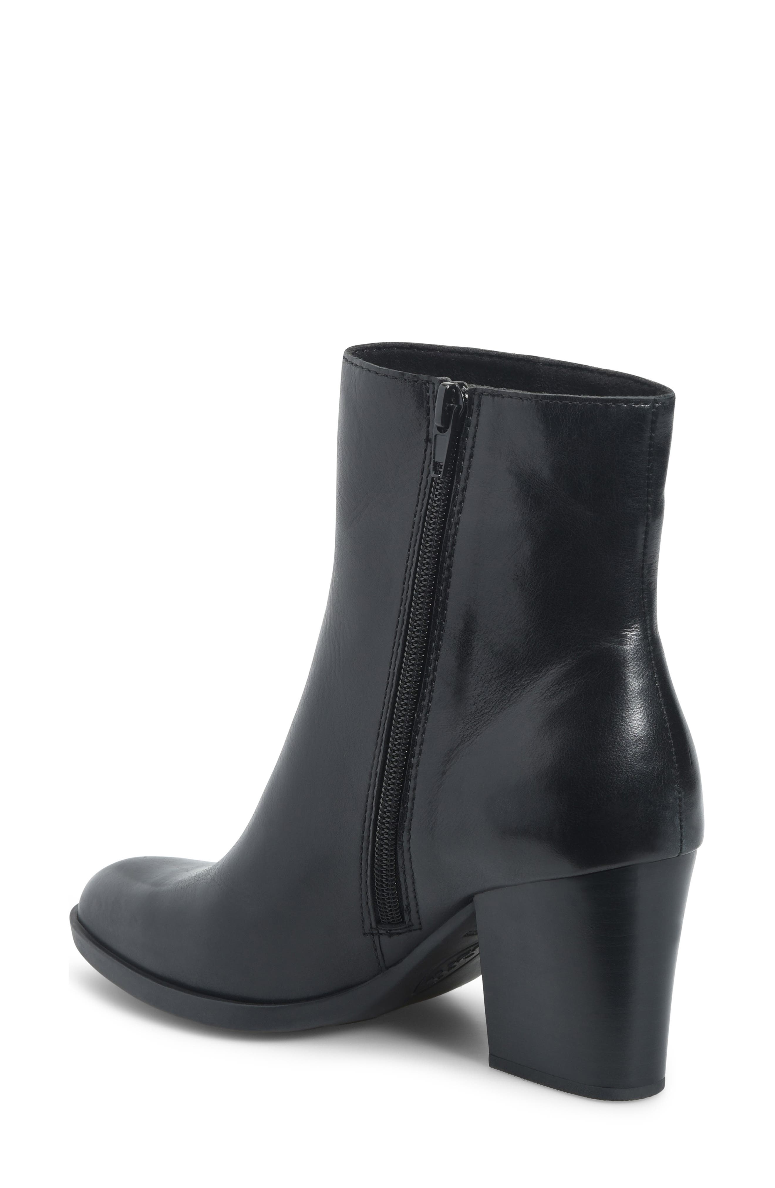 Elina Block Heel Bootie, Alternate, color, BLACK LEATHER