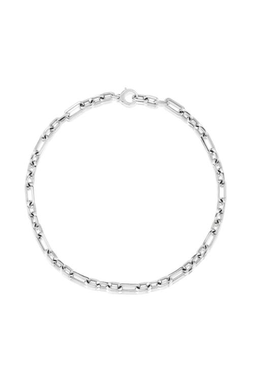 Sheryl Lowe Oval Link Chain Necklace In Sterling Silver