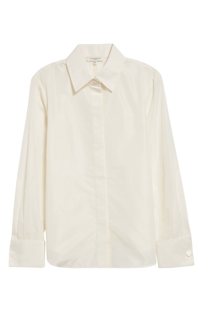 Lafayette 148 New York Slim Fit Taffeta Button-Up Shirt, Alternate, color, 