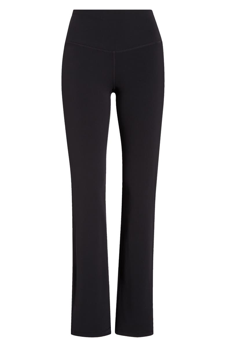 Zella Studio Luxe Piped Bootcut Leggings, Alternate, color, Black