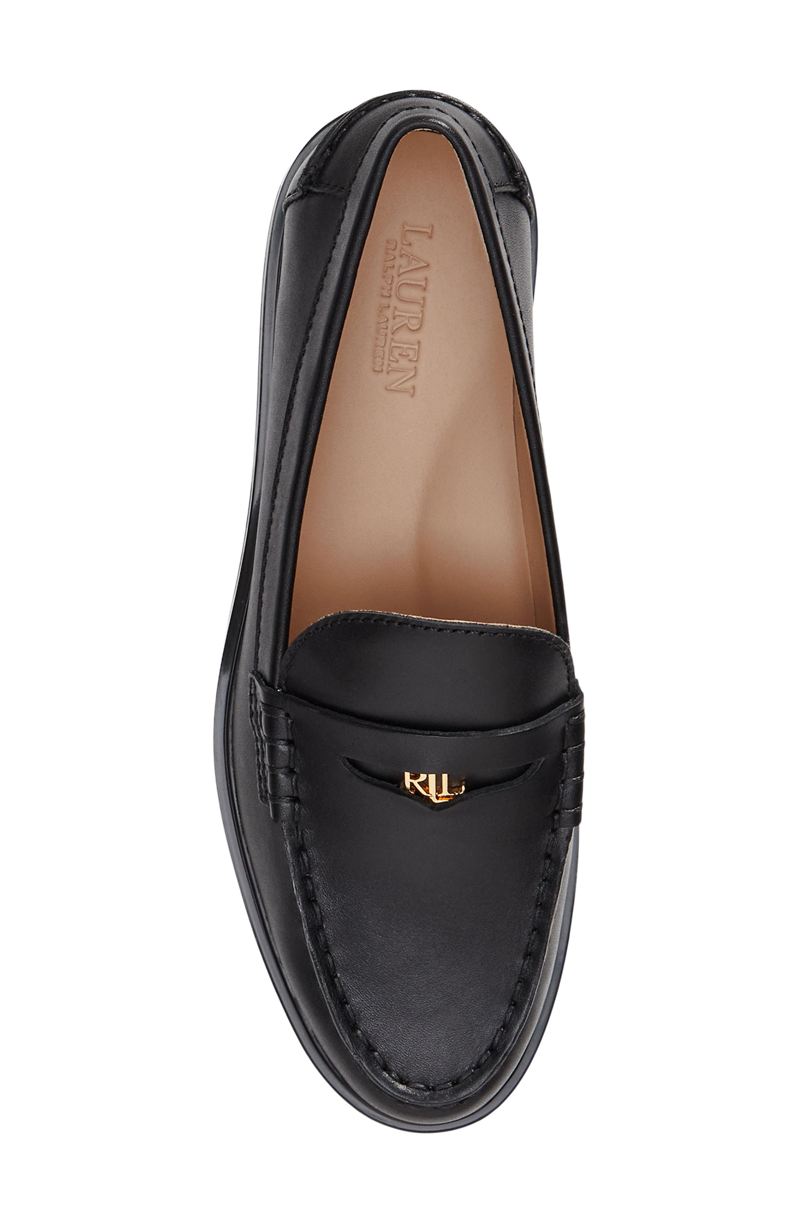 Lauren Ralph Lauren Marli Platform Penny Loafer, Alternate, color, Black