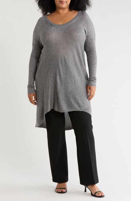 Lightweight High-Low Tunic Sweater
