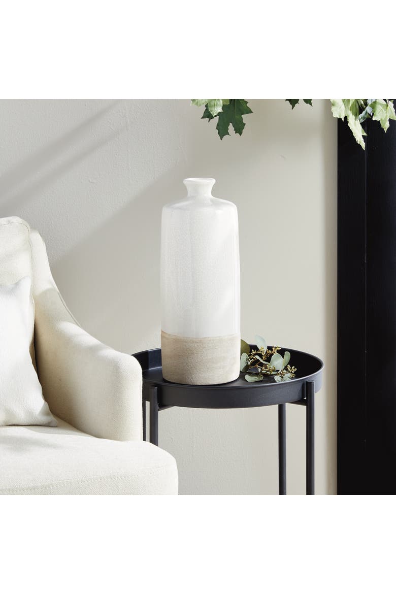 Leona Bottle Vase Large, Alternate, color, White