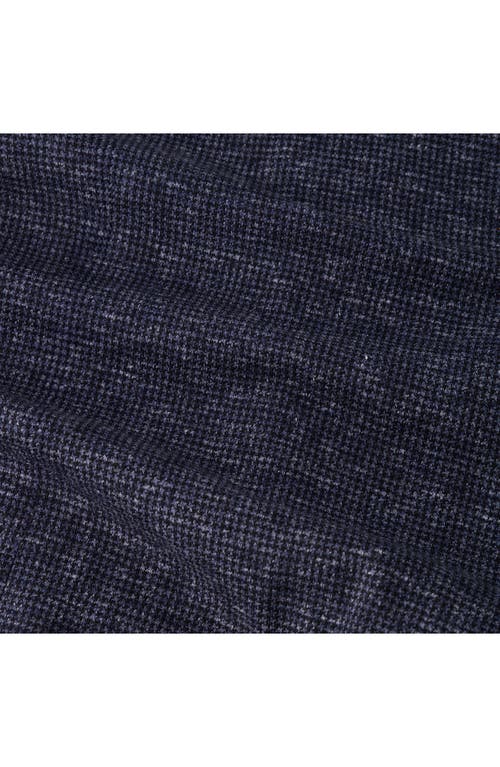 Victor Emmanuel Textured Comfort Knit Cotton Blend Sport Coat In Blue