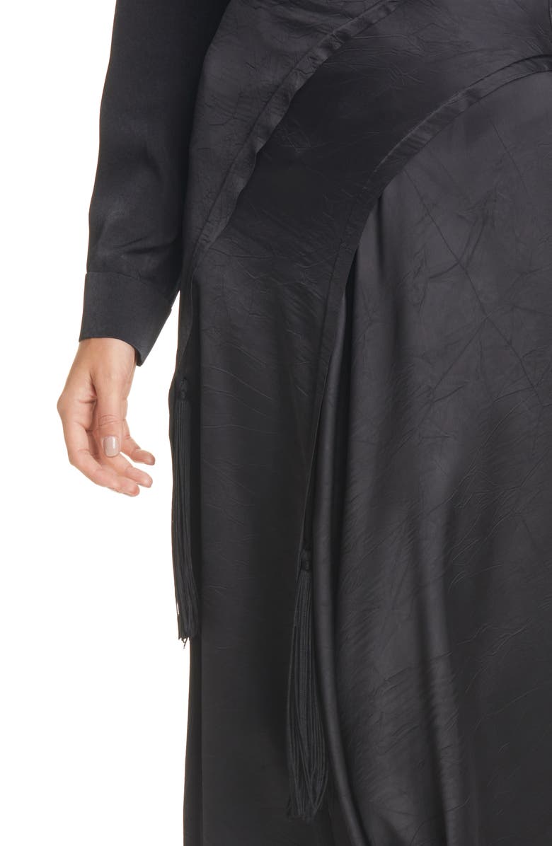 Vince Tassel Detail Asymmetrical Satin Skirt, Alternate, color, 