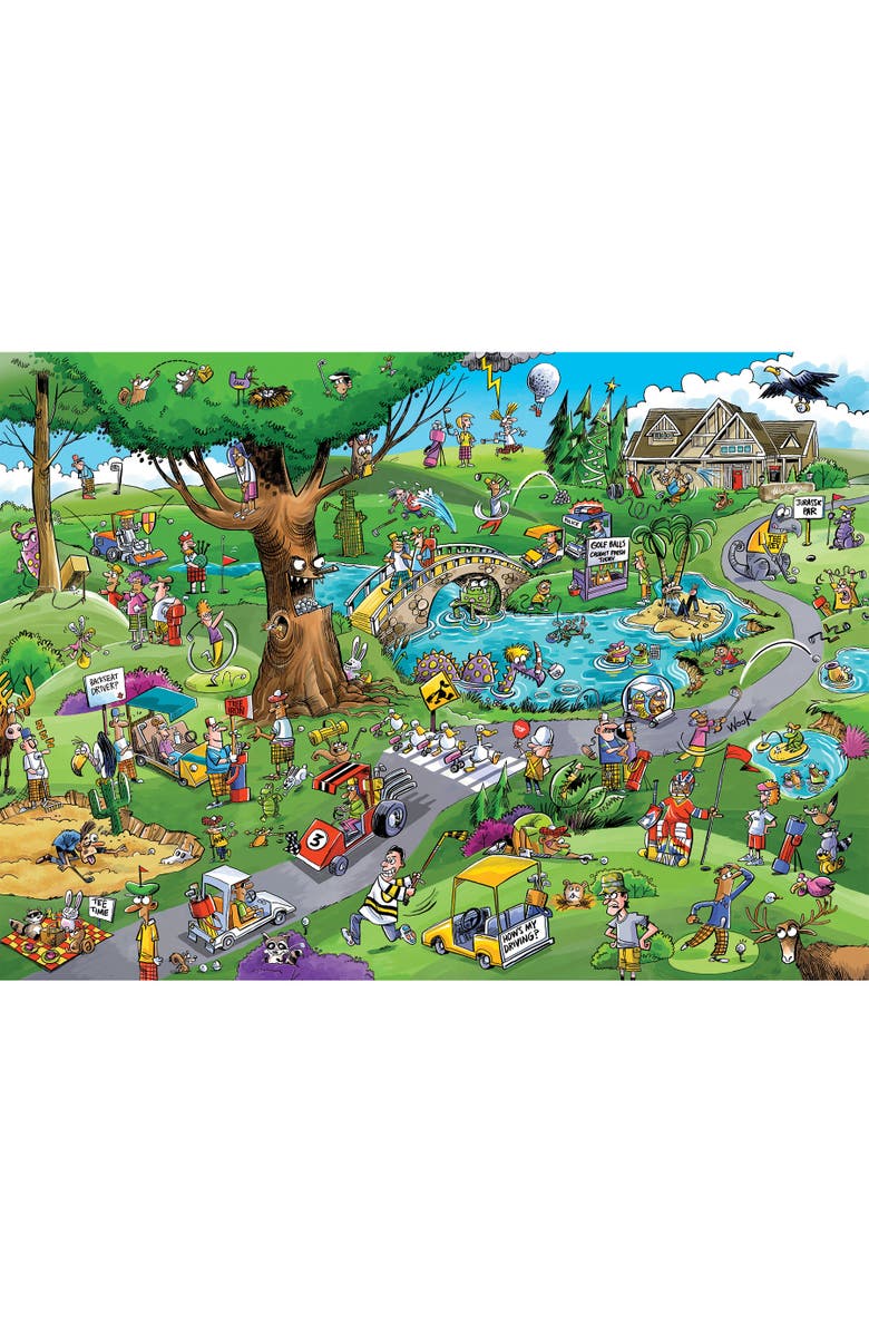 DoodleTown Par For The Course 1000 Piece Puzzle, Alternate, color, Multicolored