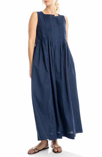 Sleeveless Button Front Maxi Dress