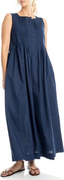 MAX STUDIO Sleeveless Button Front Maxi Dress