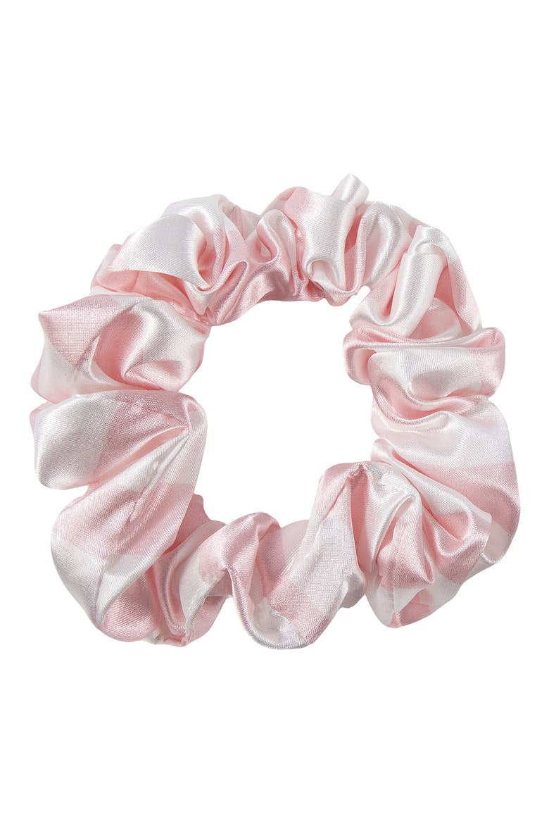 Satin Pillowcase, Scrunchi & Mask Set, Alternate, color, PINK STRIPE