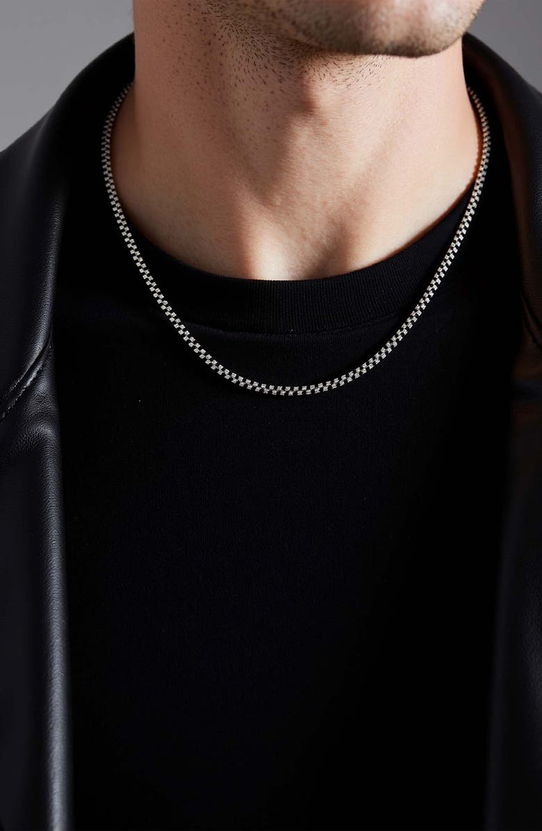 Mr. Ettika Men's Box Chain Necklace, Alternate, color, Silver