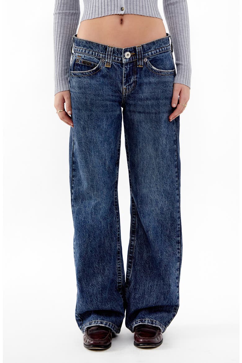 Kayla Low Rise Wide Leg Jeans, Main, color, DARK VINTAGE