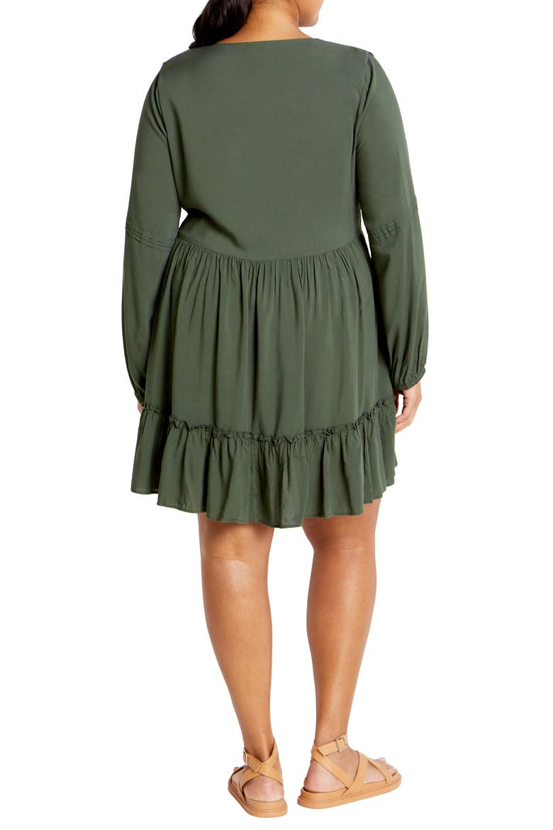 Alinda Long Sleeve Dress, Alternate, color, KHAKI