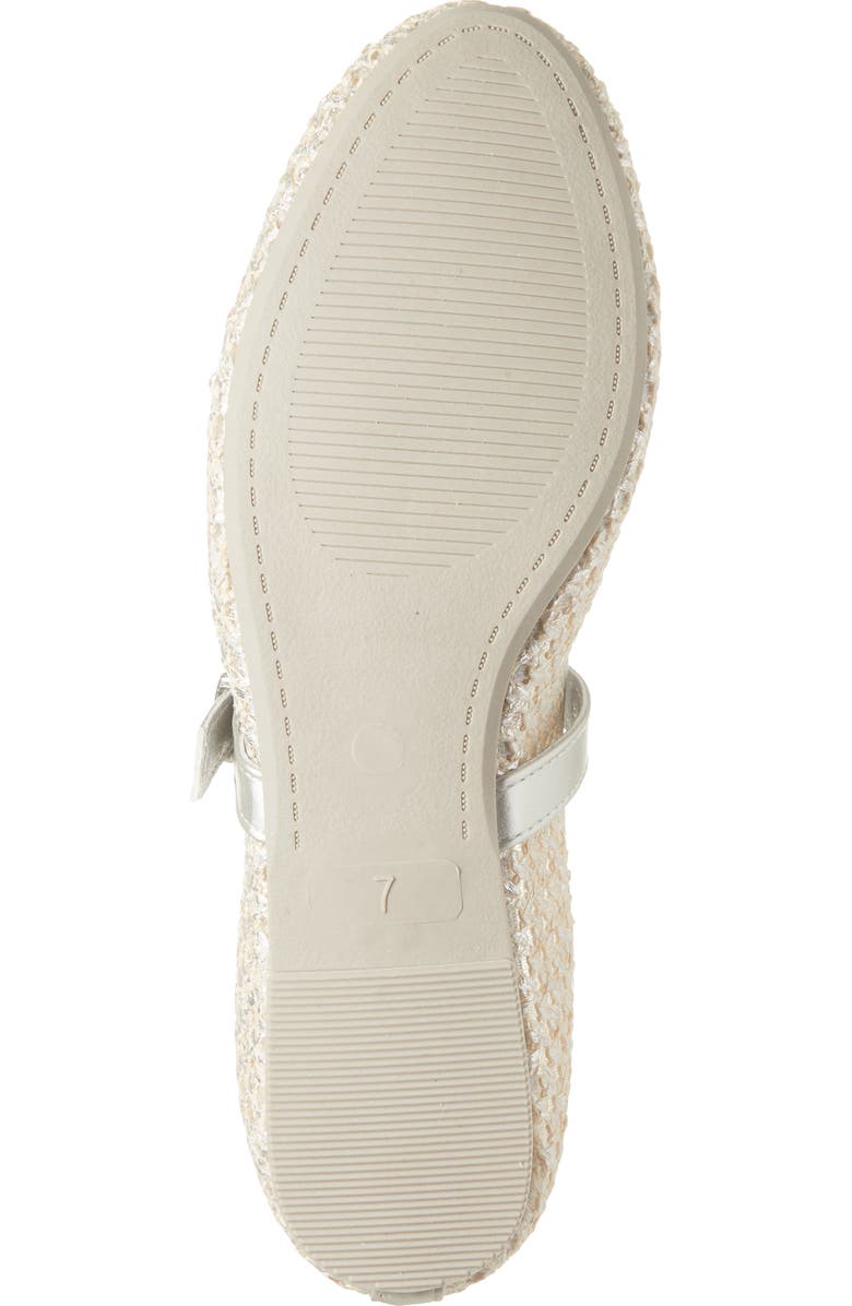 Tahari Open Weave Mary Jane Flat, Alternate, color, Silver
