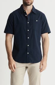 JACHS Classic Oxford Short Sleeve Button-Up Shirt