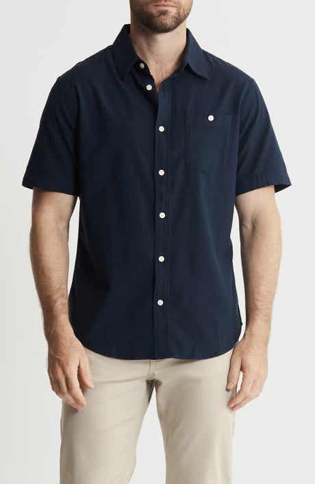 Classic Oxford Short Sleeve Button-Up Shirt