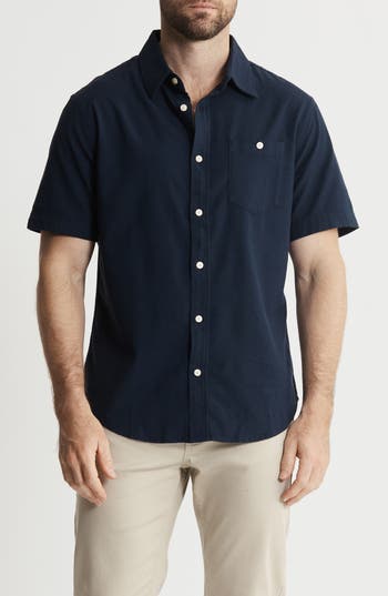 Jachs Classic Oxford Short Sleeve Button-up Shirt