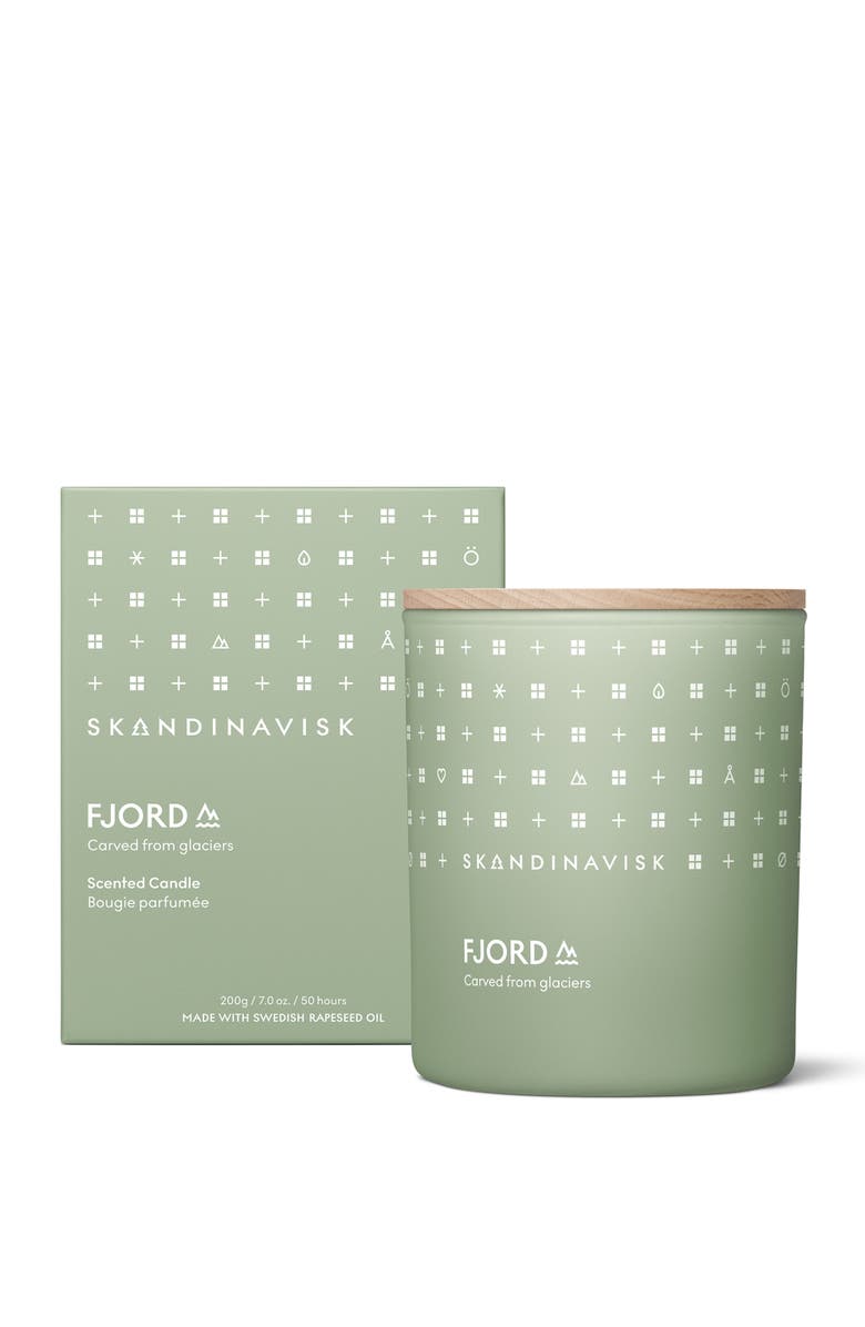SKANDINAVISK FJORD Scented Candle 200g, Main, color, Green
