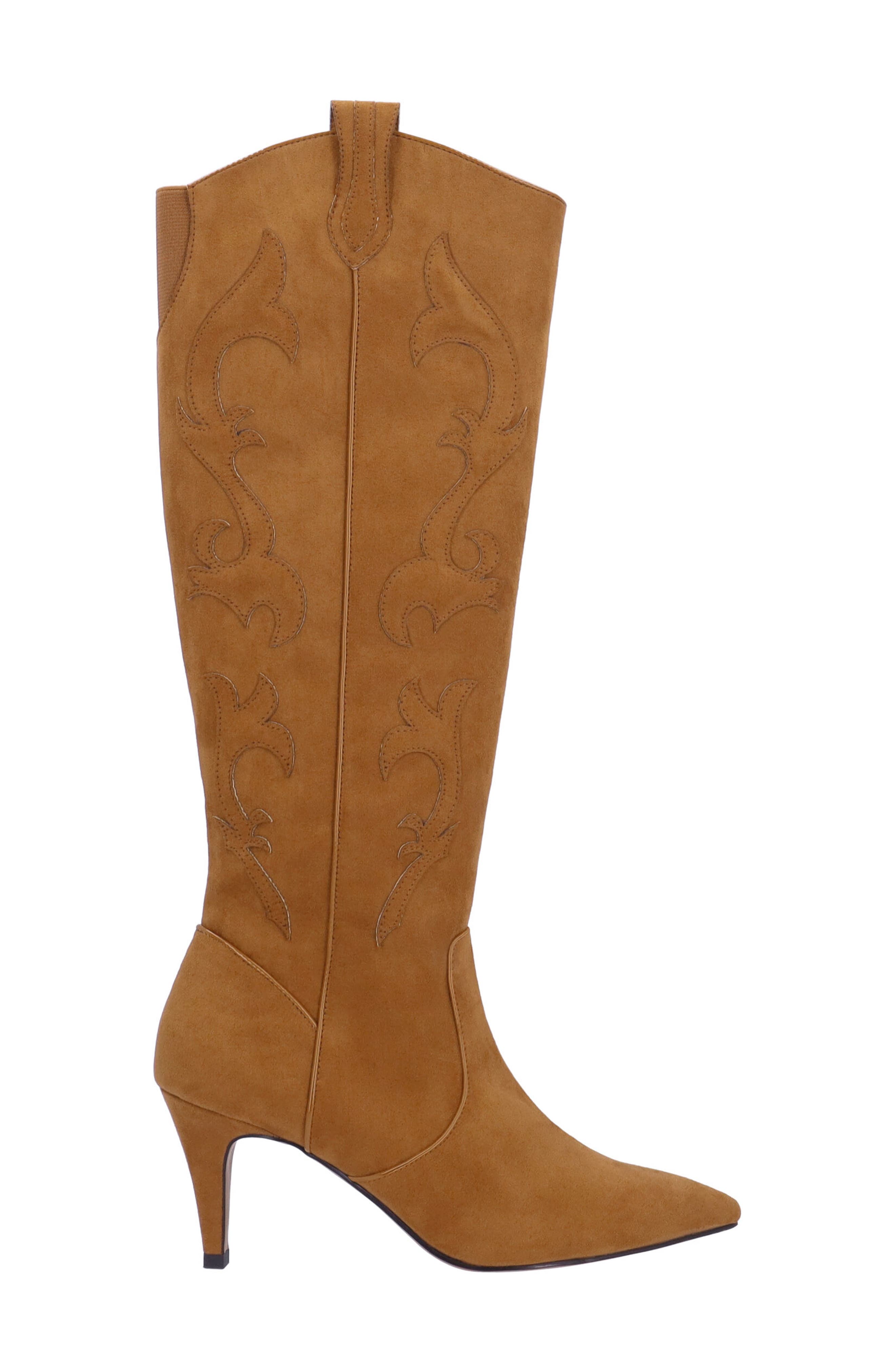 Siera Knee High Western Boot, Alternate, color, COFFEE