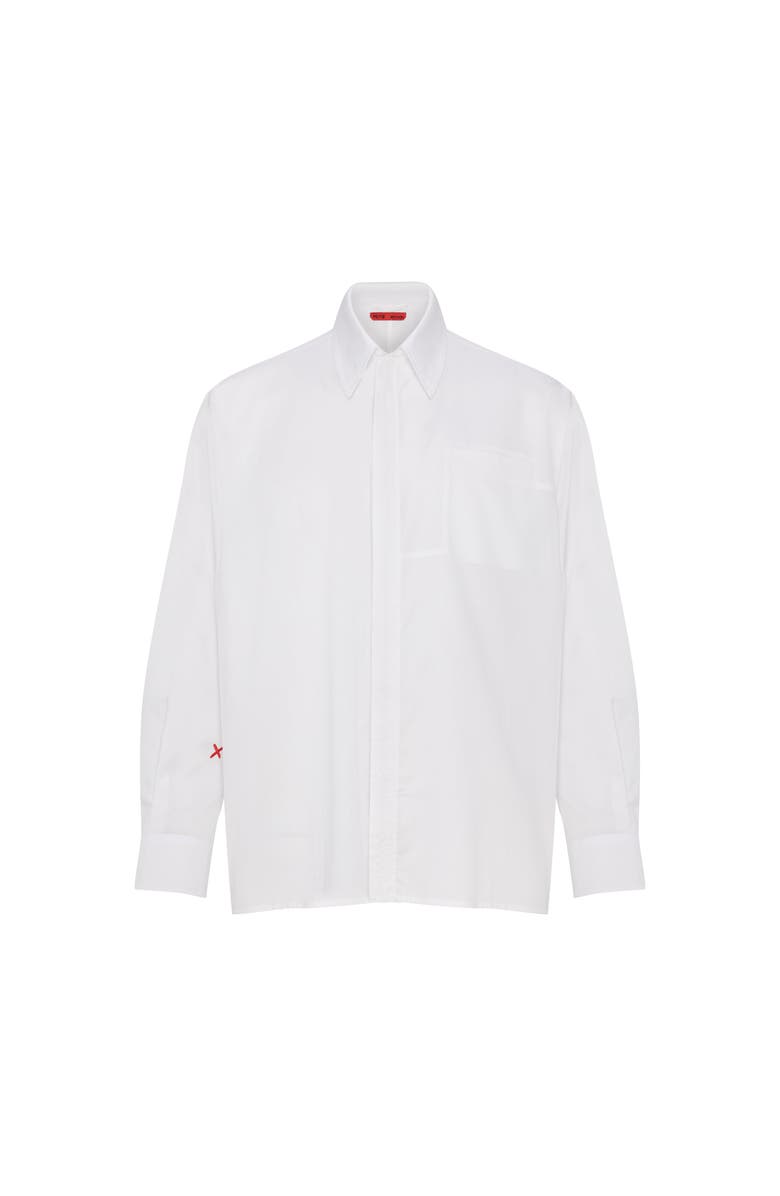 PCFG Pure Cotton Woven Shirt With Zip, Main, color, White