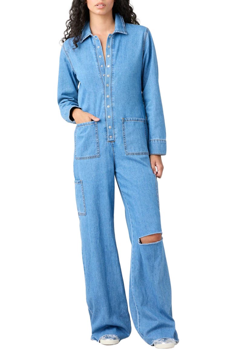 TT Studios Deanna Wide-leg Distressed Jumpsuit, Main, color, Union Sq.