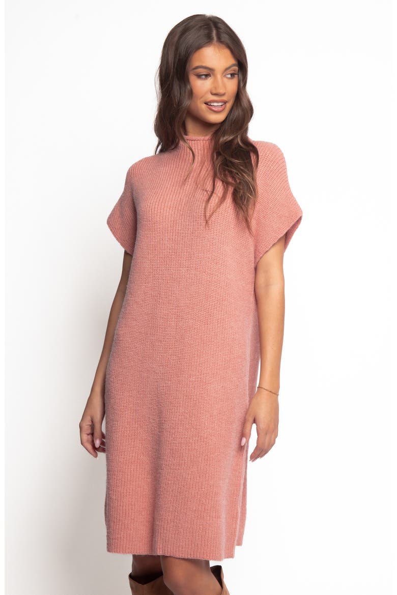 Wright Mock Neck Sweater Dress, Alternate, color, PINK