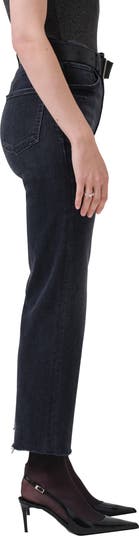 Palma High Waist Raw Hem Jeans