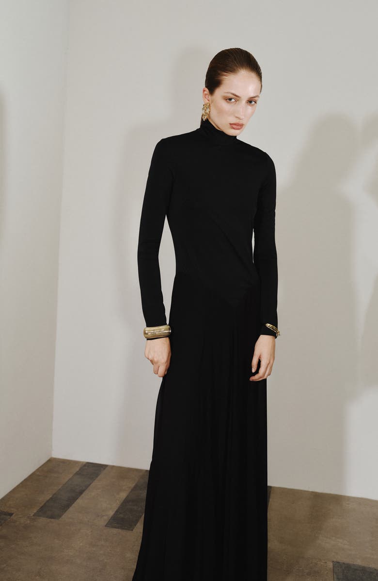 MANGO Long Sleeve Turtleneck Maxi Dress, Alternate, color,