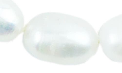 Panacea Freshwater Pearl Slider Bracelet In White
