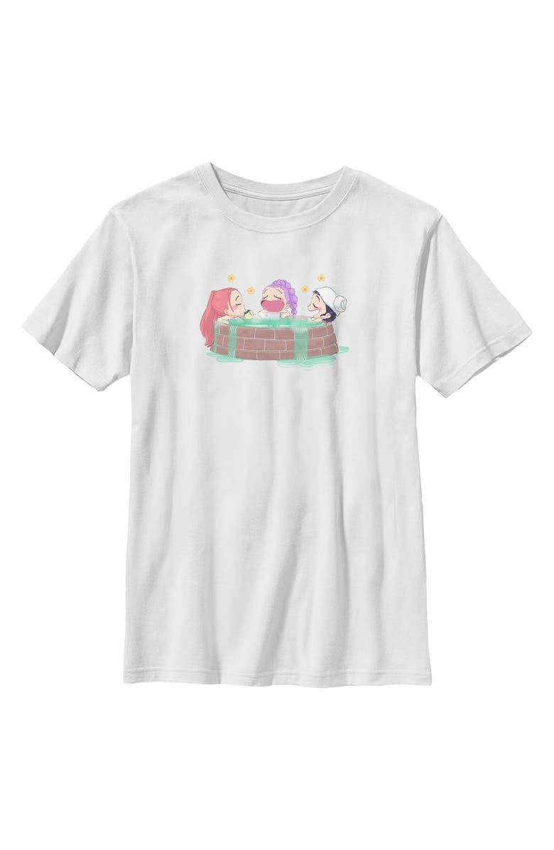 KPop Demon Hunters Boy's KPop Demon Hunters Rumi, Mira and Zoey Relaxing  Graphic T-Shirt, Main, color, White
