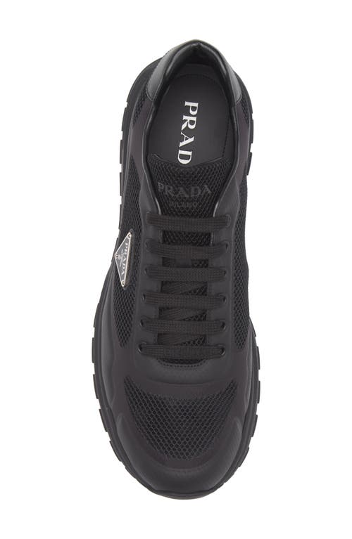 Prada Sneakers Prax 2.0 In Black Fabric And Mesh Men In Black