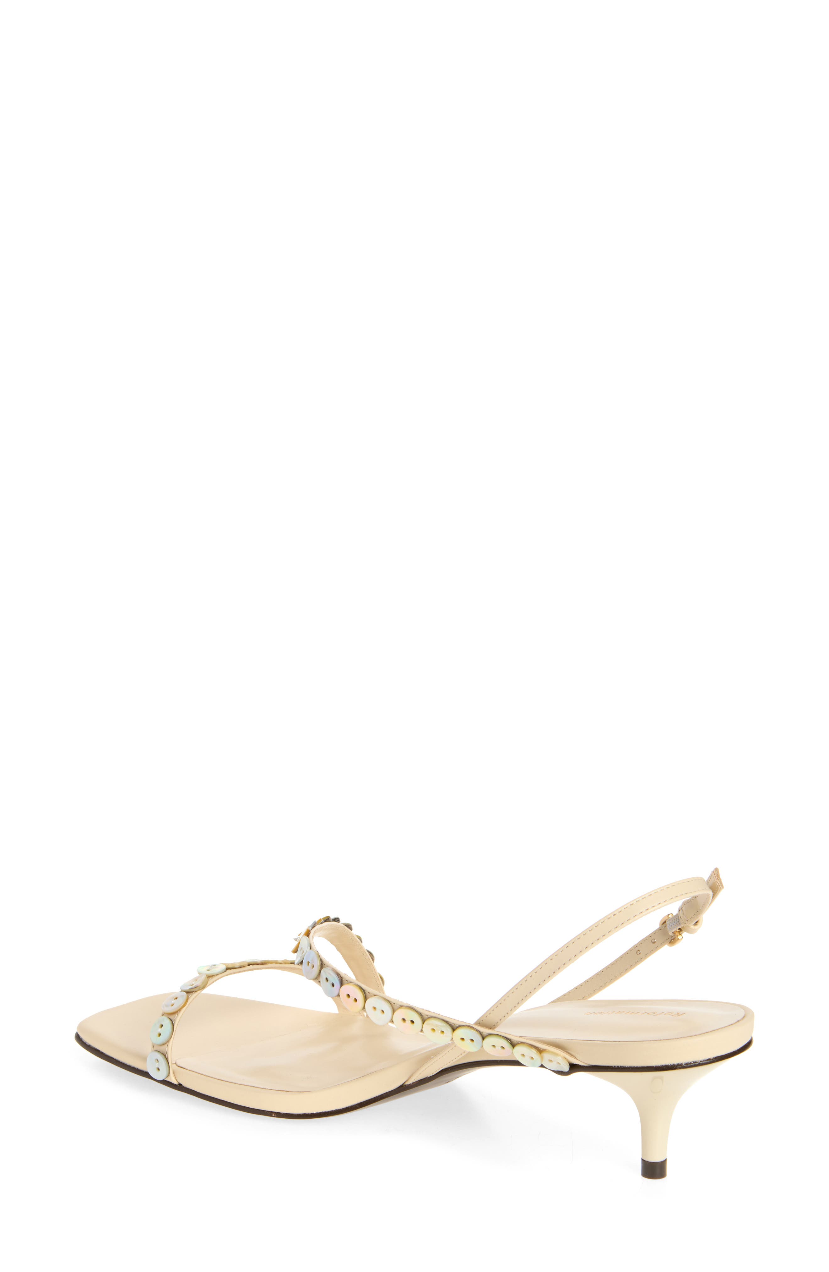 Shoshana Sandal, Alternate, color, ALMOND LEATHER SHELL BUTTONS