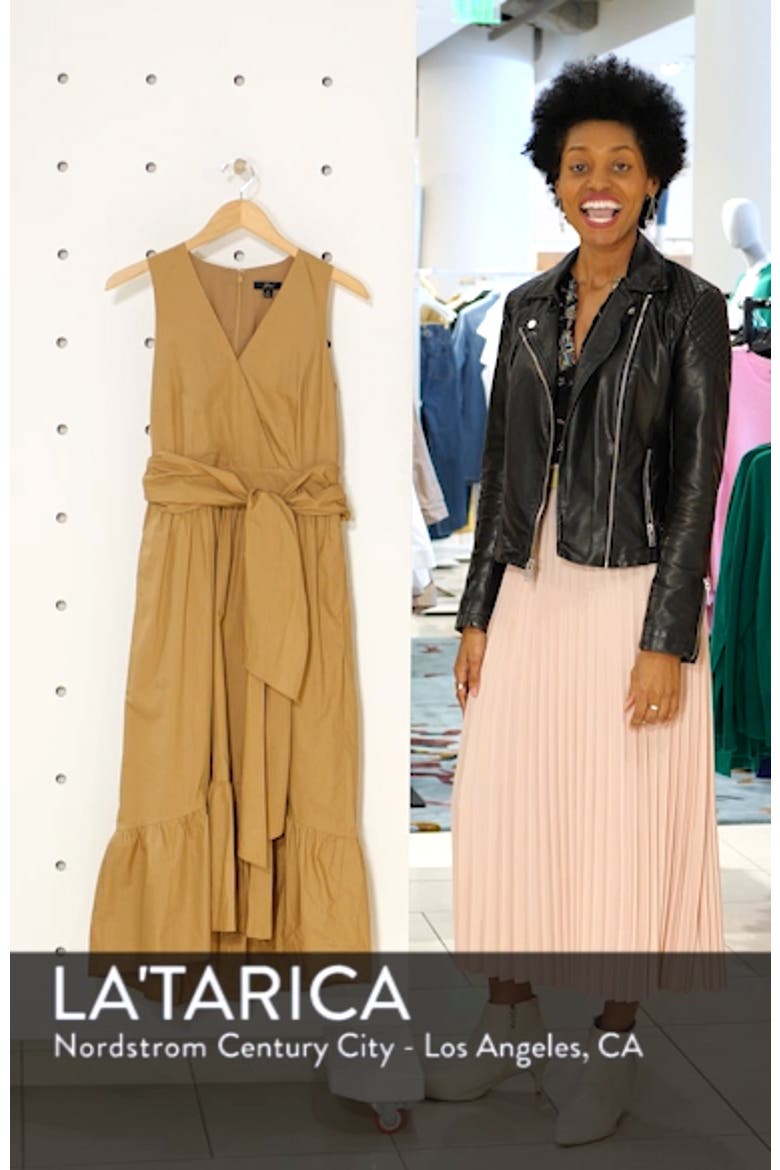 Faux Wrap Cotton Poplin Dress video