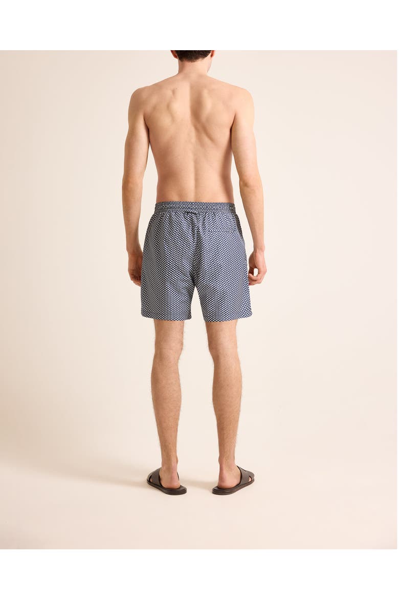 Mastiff Relaxed Fit Drawcord Swim Shorts in Navy, Alternate, color, NIGHT IRIS