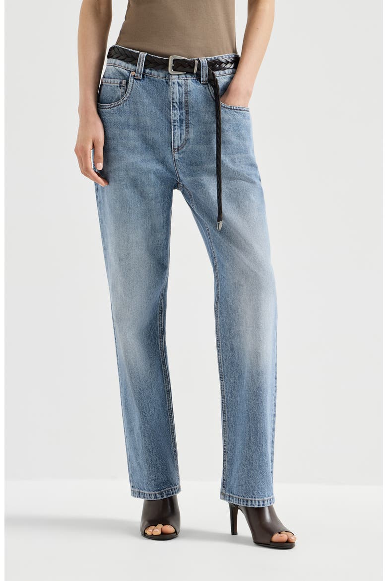 Retro five-pocket trousers, Main, color, Light Denim