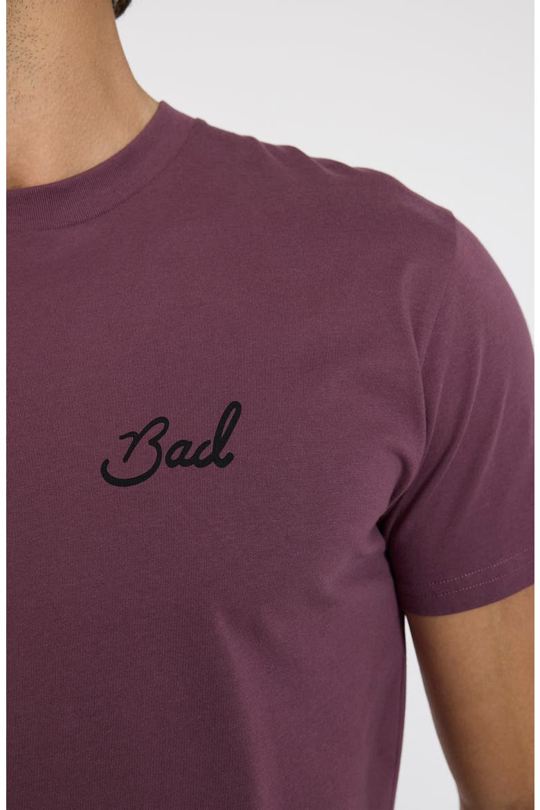 Birdie Cotton Graphic T-Shirt, Alternate, color, PLUM WINE