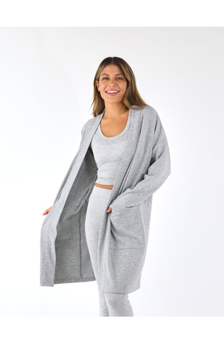SoftFlex Luxury Cardigan, Main, color, Heather Grey