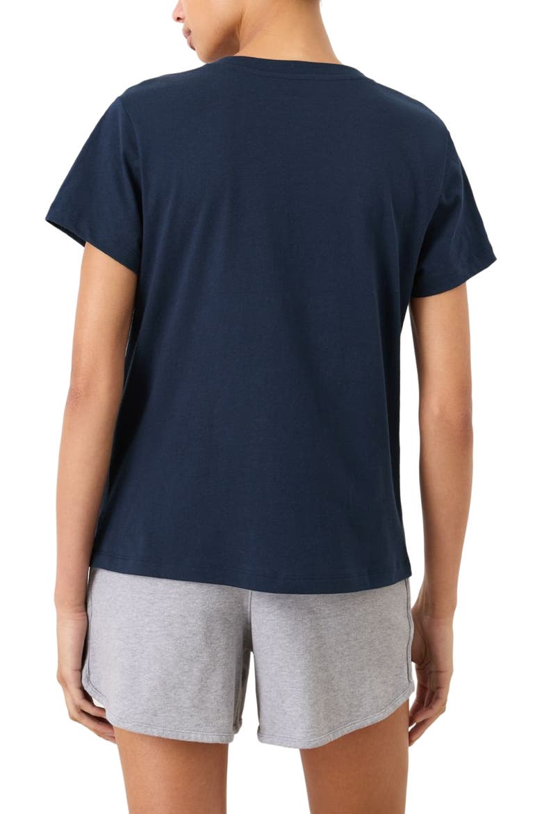 Organic Cotton Softspun Essential V-Neck Tee, Alternate, color, Navy