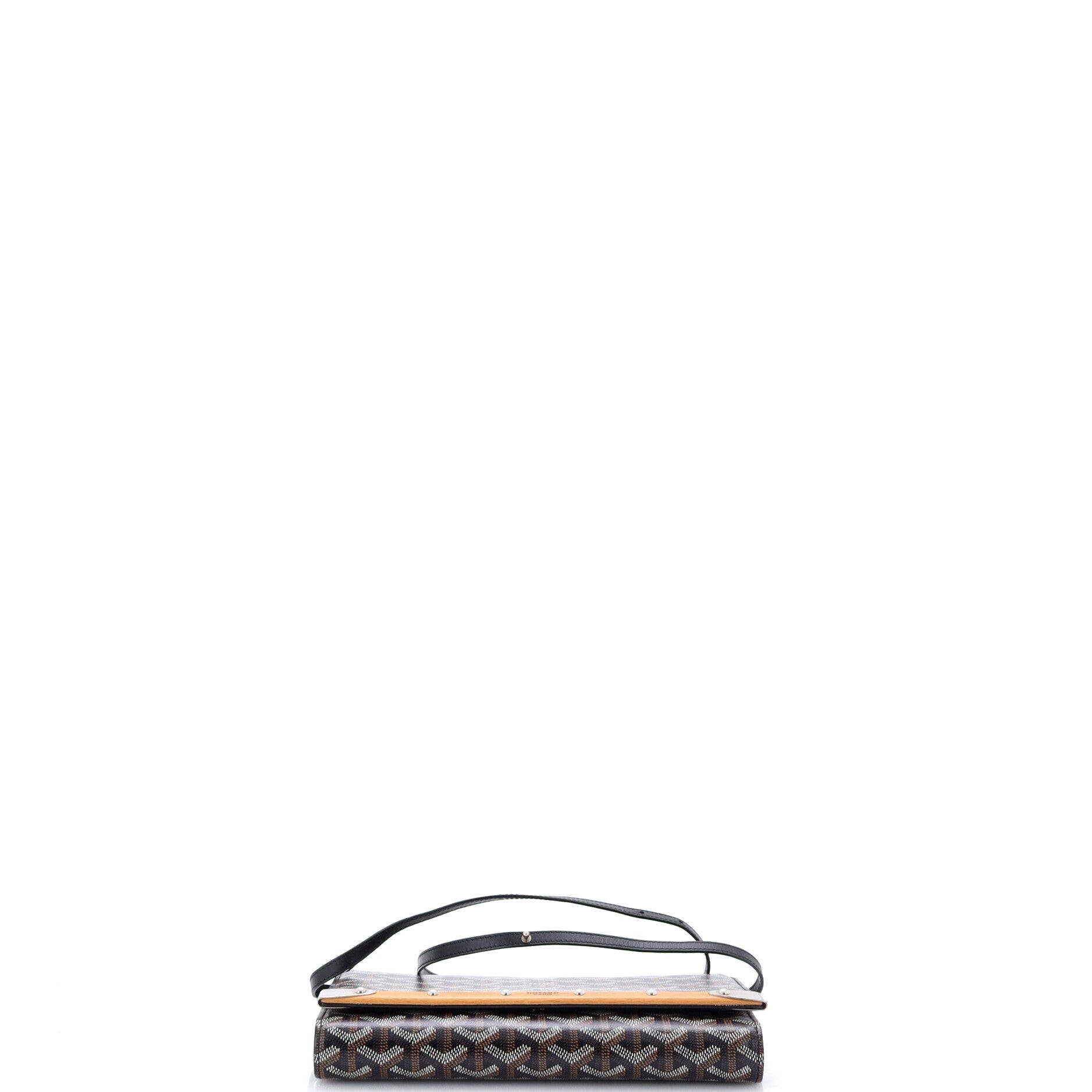 Monte Carlo Clutch with Strap Coated Canvas PM, Alternate, color, Black