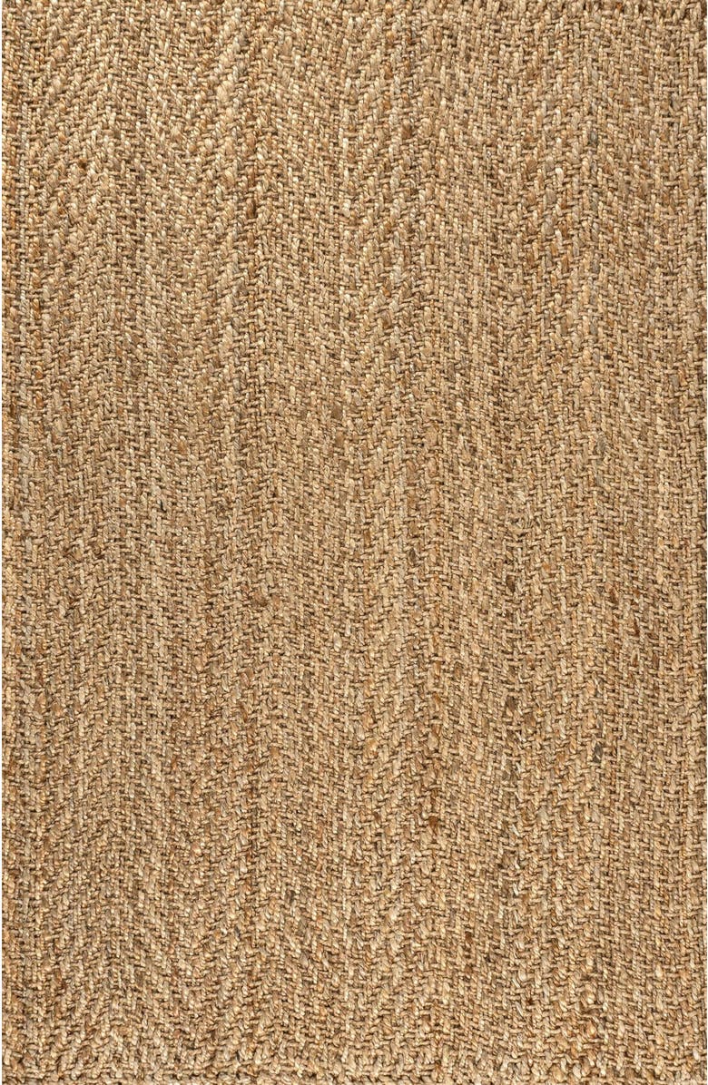 JONATHAN Y Espina Hand Woven Herringbone Chunky Jute Area Rug, Alternate, color, Natural