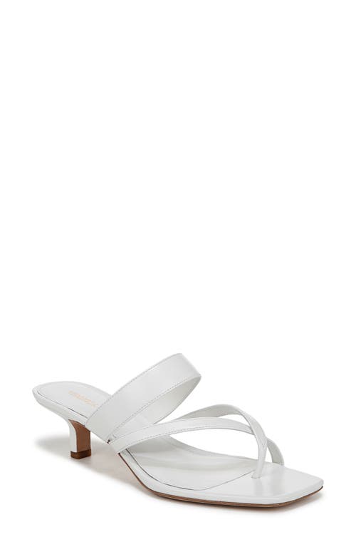 Veronica Beard Alanis Leather Crisscross Slide Sandals In Coconut