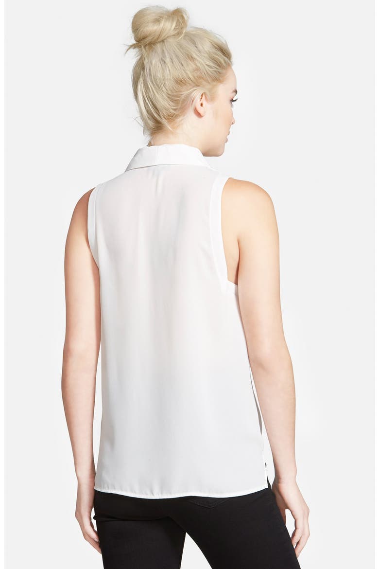 Sleeveless Drape Blouse, Alternate, color, CREAM