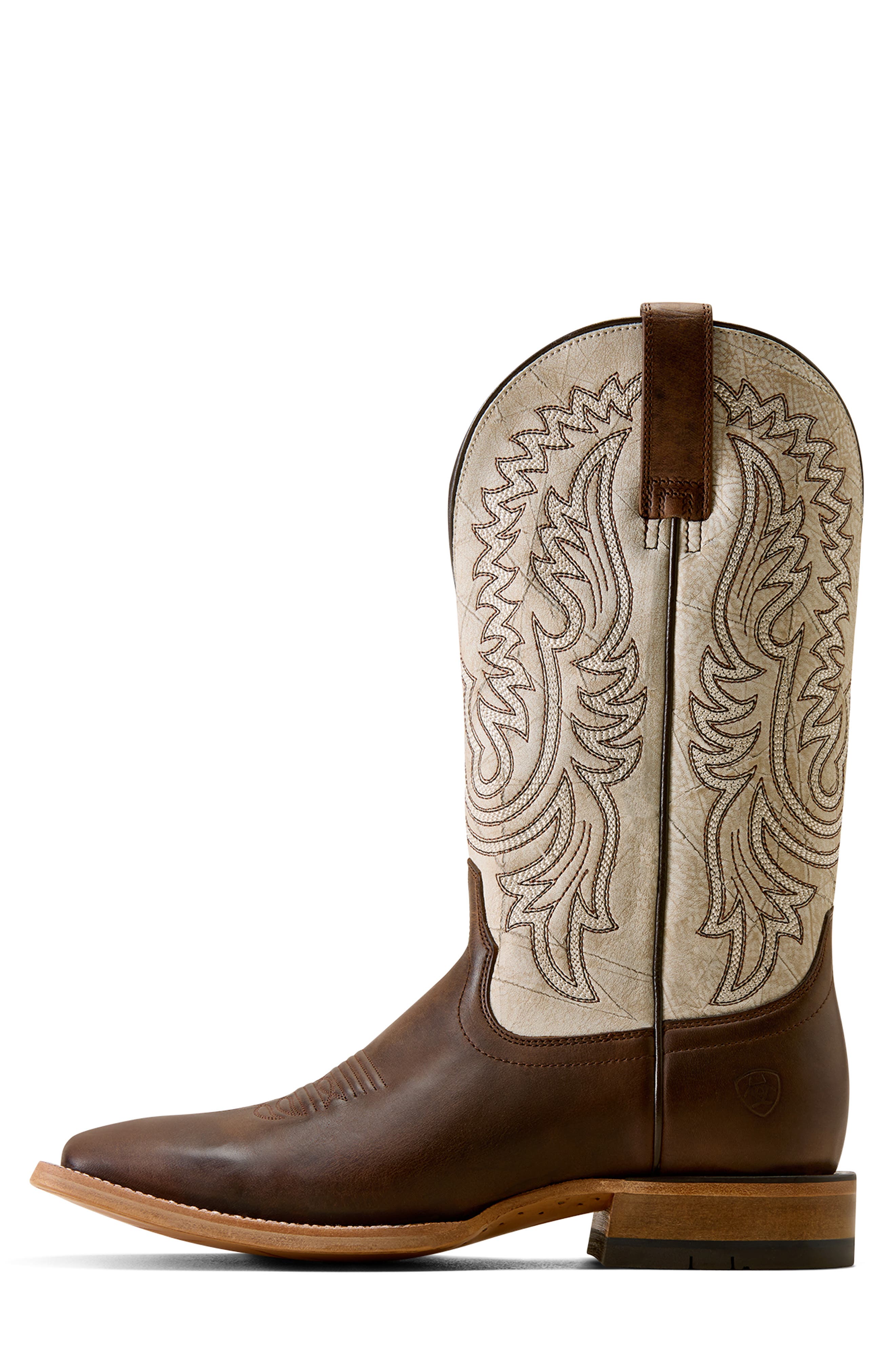 Slatewood Wide Square Toe Western Boot, Alternate, color, DARK WHISKEY