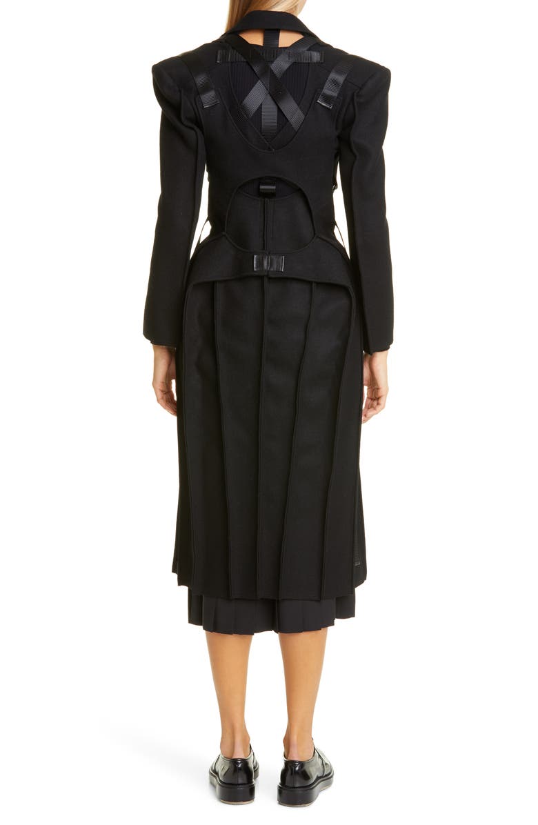 Junya Watanabe Wool & Nylon Melton Coat, Alternate, color,