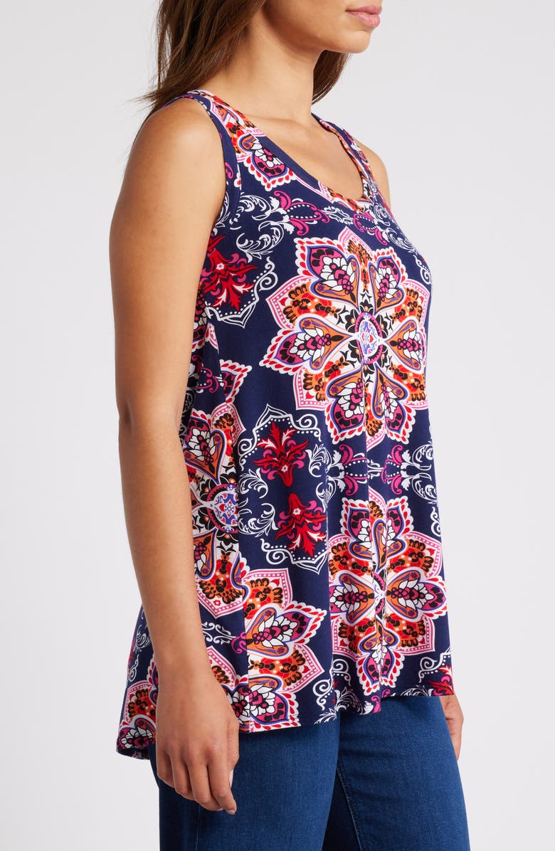 Loveappella Swing Tank, Alternate, color, Navy Hot Pink