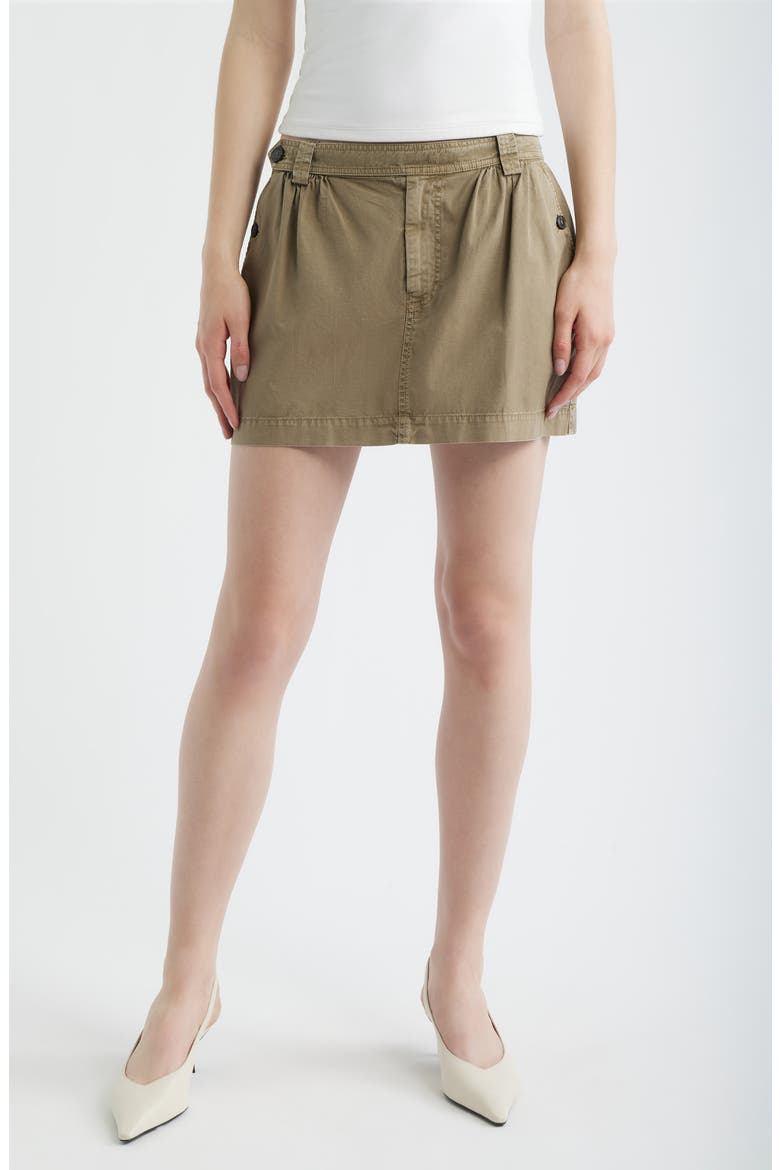 The Utility Cotton Miniskirt, Main, color, ARMY